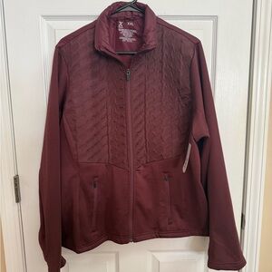 Xersion Burgundy Full-Zip Jacket